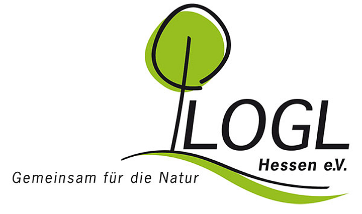 Logo des LOGL Hessen e.V. - gemeinsam für die Natur: abstrahierter Baum auf einem Hügel